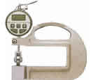 Thickness gauge with roller inserts
