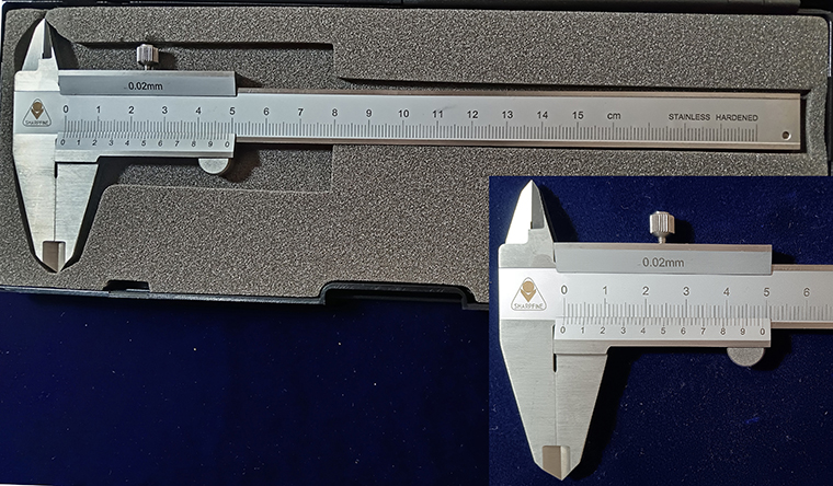 6" Vernier caliper or 150mm vernier caliper