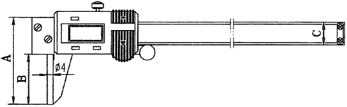 Tube thickness caliper
