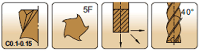 Carbide End Mills MS for heat-resisting alloys