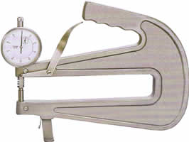 Deep throat thickness gauge