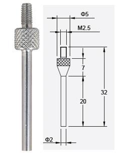 P2  Measuring head with cylinder point