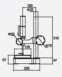 Digital height gauge dimensional drawing