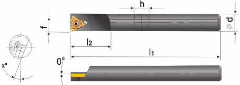 Internal threading tool holder